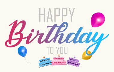 Mutlu yıllar balonlar Renkli Kutlamalar arka planı. Vektör Resimleri