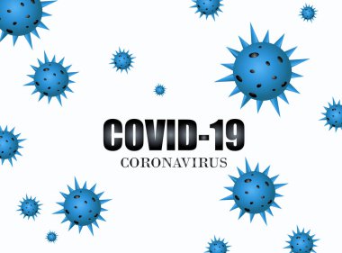 Beyaz arka planda COVID 19. Coronavirus hastalığının yeni resmi adı COVID-19