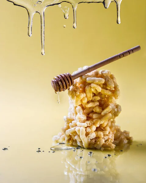 Chuck Chak Honey Honey Stick Which Honey Dripping Trickles Flow — Stock Photo, Image