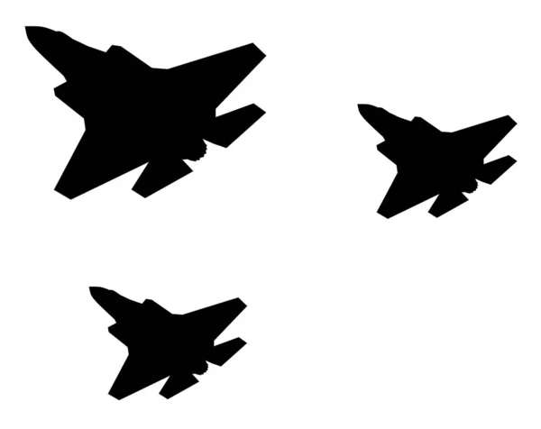Frappe aérienne. Combattants vectoriels — Image vectorielle