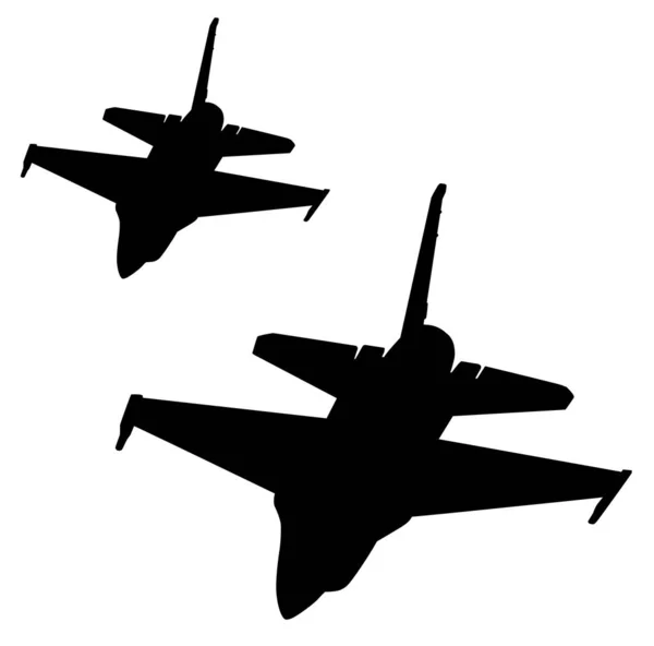 Airstrike. Vector fighters — Stock Vector
