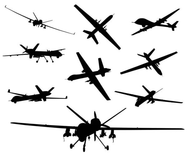 Arma. Conjunto de drones — Vector de stock