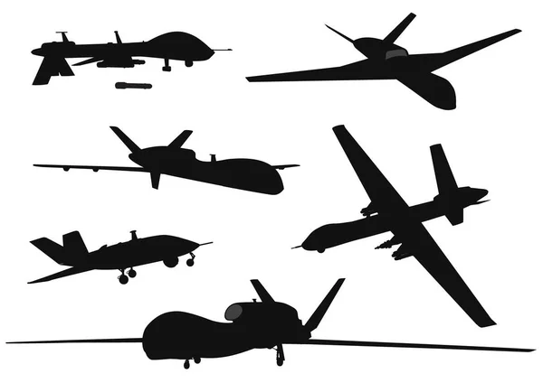 Arma. Conjunto de drones — Vector de stock