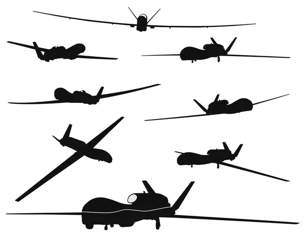 Waffe. Drohnen aufgestellt — Stockvektor
