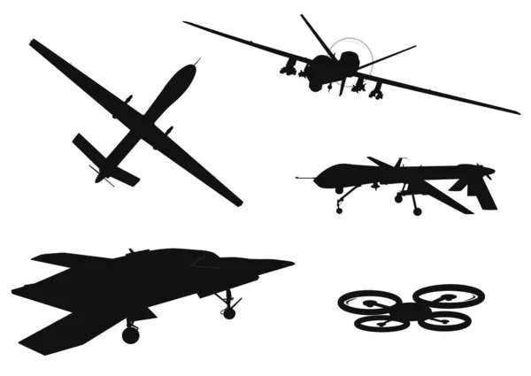 Arma. Conjunto de drones — Archivo Imágenes Vectoriales