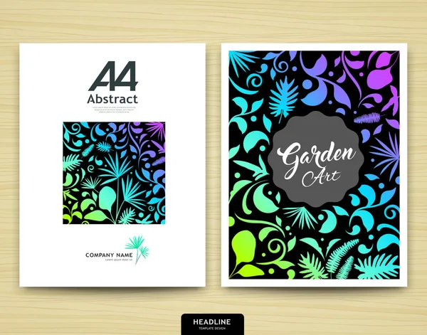 Brochure template layout, Cover annual report abstract garden design — Stock Vector