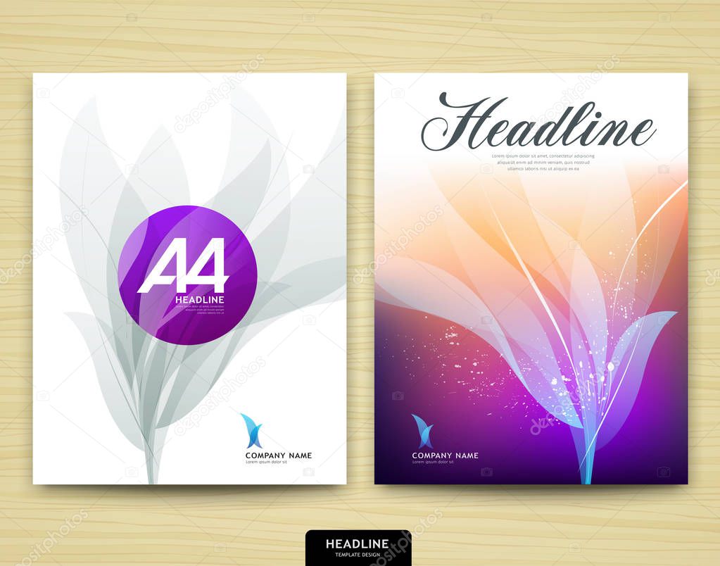 Cover abstract flower effect design, annual report
