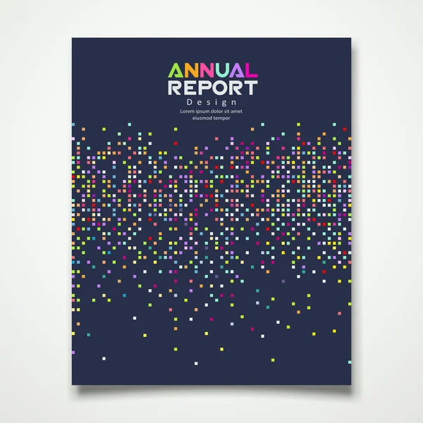 Jahresbericht Bunt Dot Design Hintergrund Vektorillustration — Stockvektor
