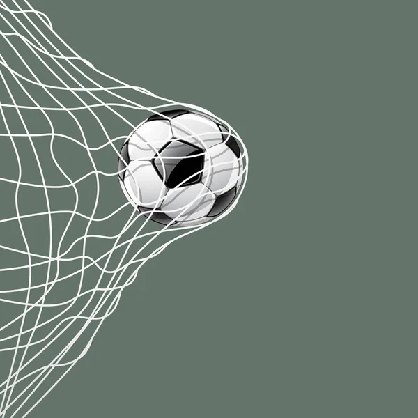 Μπάλα Ποδοσφαίρου Στο Δίχτυ Εικονογράφηση Διάνυσμα — Διανυσματικό Αρχείο