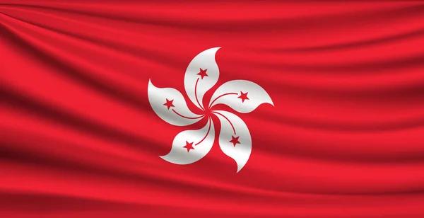 香港面料红色底色旗 矢量图解 — 图库矢量图片