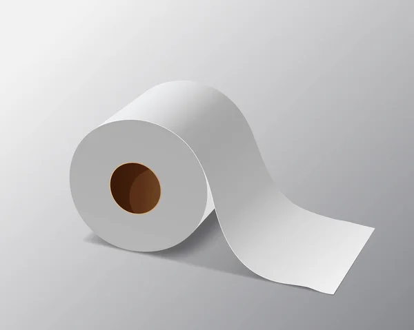 Vector Tissue Papierrolle Design Auf Grauem Hintergrund Illustration — Stockvektor