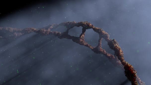 Alta rotación detallada del ADN dentro del núcleo de la célula de humo — Vídeos de Stock