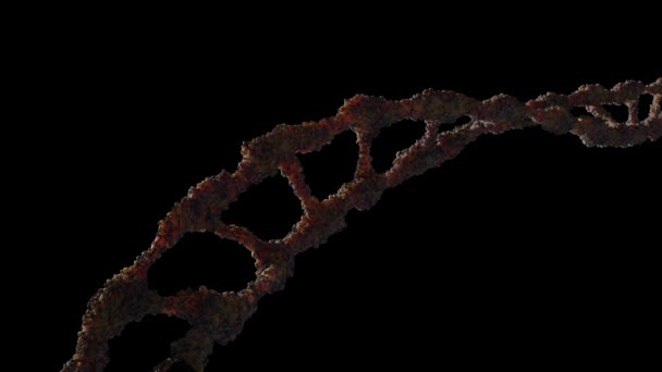 Высокая детализация вращения ДНК — стоковое видео