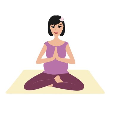 Hamile kız namaste poz