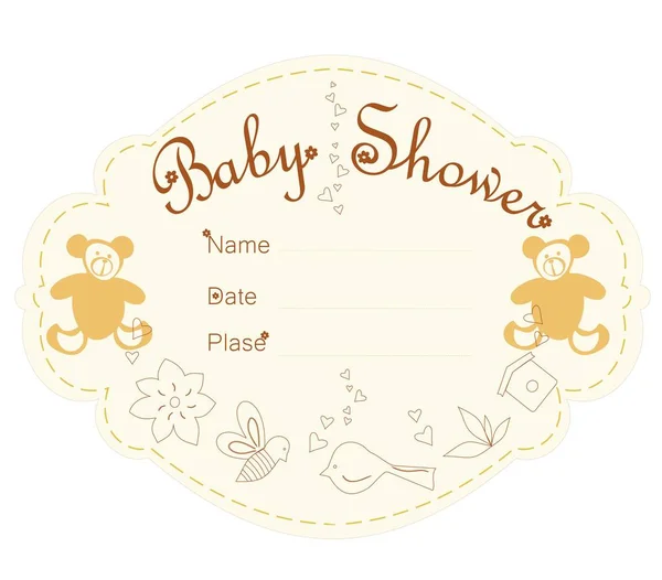 Vettore della scheda doccia bambino — Vettoriale Stock
