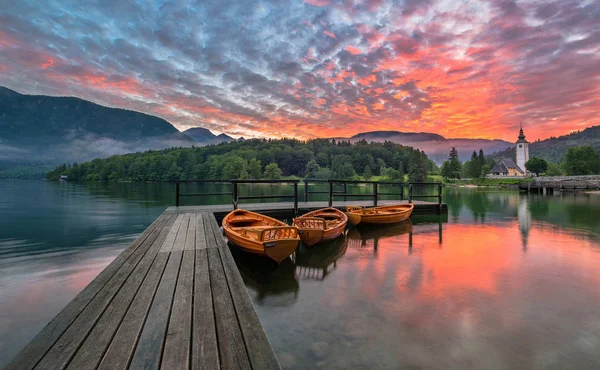 아름 다운 Bohinj 호수 — 스톡 사진