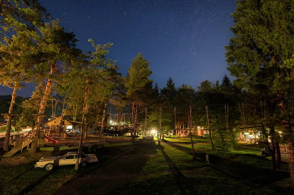 Camping place at night