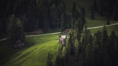 Dolomites'in ahşap yazlık