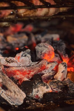 Sıcak kömür ızgara arka plan