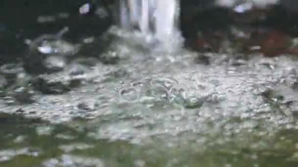 Blasen auf der Wasseroberfläche. — Stockvideo