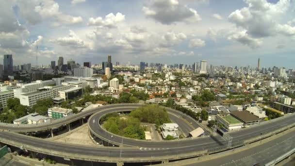 Top view of city transportation at Bangkok. — Stock Video