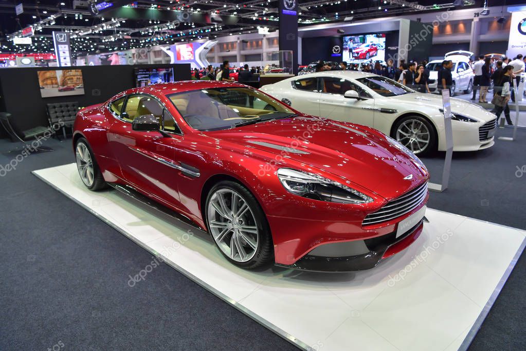 NONTHABURI - DECEMBER 8: Aston Martin Vanquish Cola car on display at Thailand International Motor Expo 2016 on December 8, 2016 in Nonthaburi, Thailand.