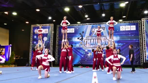 21th Cheerleading Campeonato da Tailândia de 2016 — Vídeo de Stock