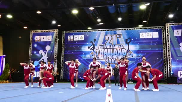 Чемпионат Таиланда по чирлидингу 2016 — стоковое видео