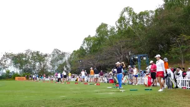 Mi Jung Hur Korea Republiken i Honda Lpga Thailand 2017 — Stockvideo