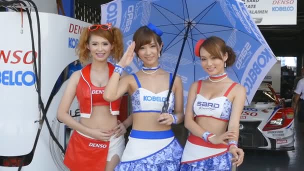 2015 オートバックス スーパー Gt シリーズで日本のレース クイーン — ストック動画