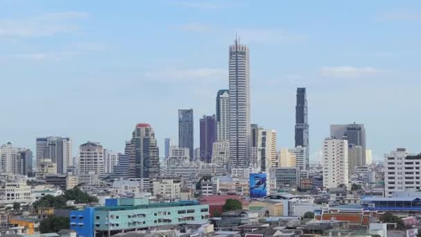 Перегляд бізнес-зоною в Бангкоку, Таїланд. — стокове відео