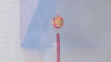 Havai fişek patladı. ağır çekim.