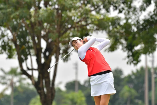 Zhang Jienalin de China en PTT Tailandia LPGA Master 2017 — Foto de Stock