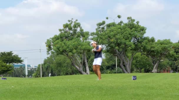 Летисия Рас Андеррика из Германии на PTT Thailand LPGA Master 2017 — стоковое видео