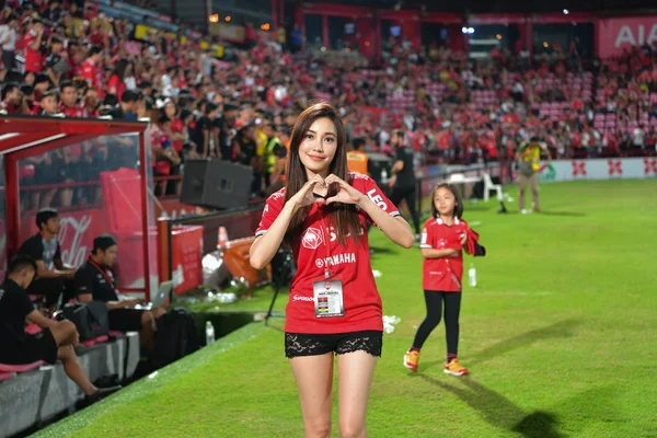 Фанат футболу Таїланду в Бангкоку міжнародного футболу Invi — стокове фото