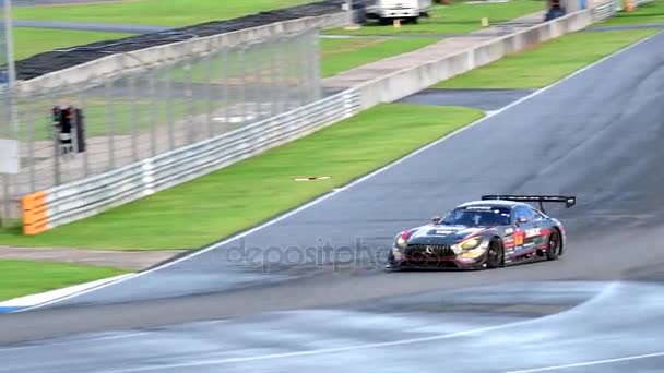 Carro de corrida durante a Série Super GT 2017 da Auchals — Vídeo de Stock