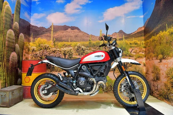 Ducati Scrambler motorcycle in Bangkok International Thailand Mo — Stock Photo, Image