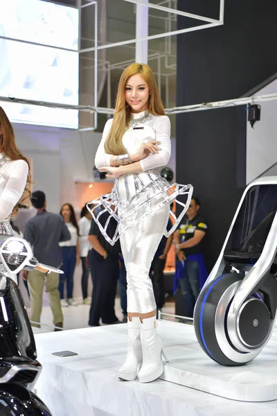 Motocykl Yamaha w Bangkok International Tajlandia Motor Show 2 Obrazek Stockowy