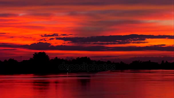 Movimento della nube dopo il tramonto . — Video Stock