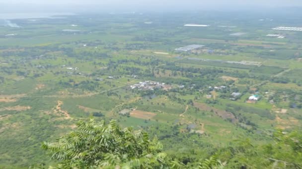 Живописный Пейзаж Сельских Сельскохозяйственных Полей Сельской Местности Лопбури Таиланд — стоковое видео