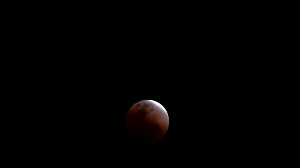 2018 スーパー青血の月 満月の月食 2018 日タイ ロッブリーでの影 シャドウ に地球の後ろに直接渡します — ストック動画