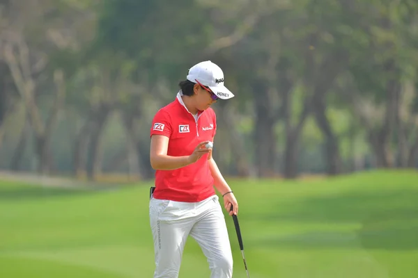 春武会 2月24日 大韩民国在本田 Lpga 泰国2018在暹罗乡村俱乐部 在2018年2月24日的旧课程 泰国的芭堤雅中的贞恩李 — 图库照片