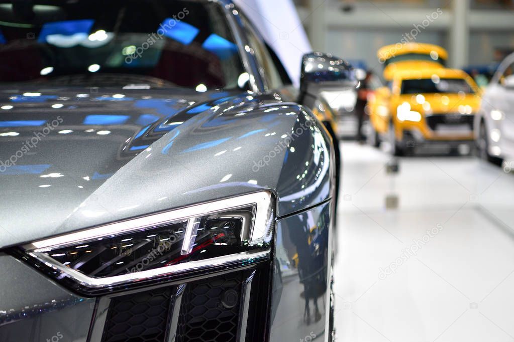 NONTHABURI - NOVEMBER 29 : Audi R8 Coupe car on display at Thailand International Motor Expo 2017 on November 29, 2017 in Nonthaburi, Thailand.