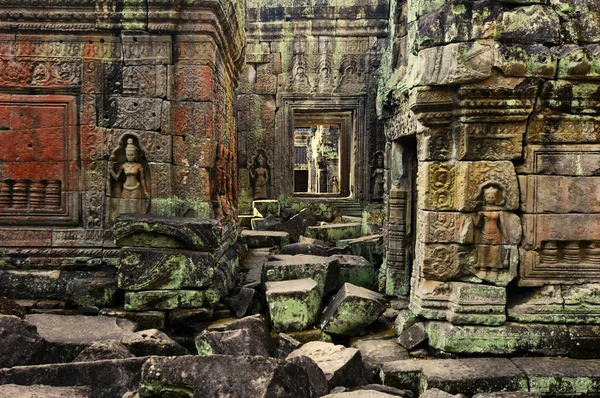 Preah Khan Tempel Apsaras Statuen — Stockfoto