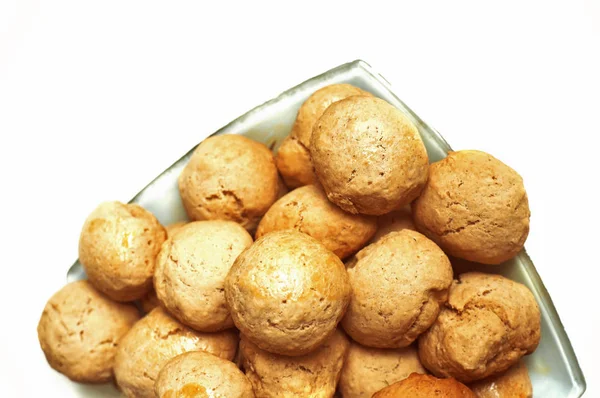 Montón de bolitas de pan caseras (bollos  ) — Foto de Stock