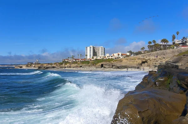 Вид на пляж Сан Диего — стоковое фото