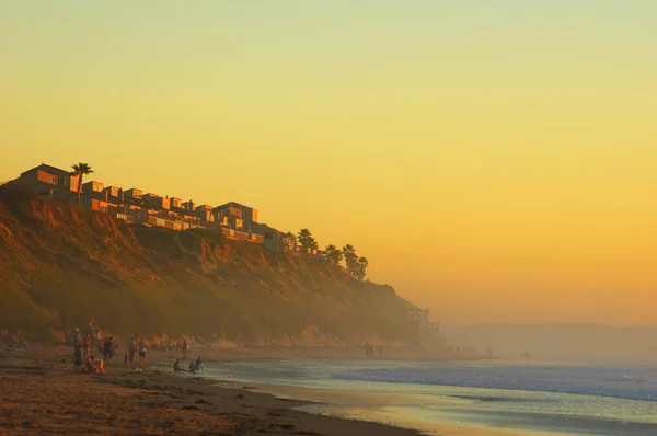 日没のカリフォルニアのビーチの風景 — ストック写真