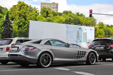  17 Eylül 2014, Kiev, Ukrayna. Mercedes-Benz Slr Mclaren 722 Edition. Editoryal fotoğraf.