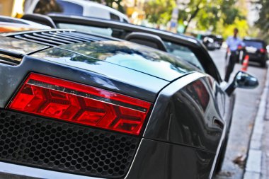 3 Mart 2012, Kiev. Lamborghini Gallardo Lp560-4 Spyder. Araba farlar. Lüks farlar. Editoryal fotoğraf.