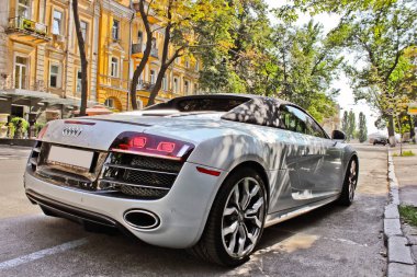 17 Haziran 2014, Kiev, Ukrayna. Audi R8 Spyder. Editoryal fotoğraf.